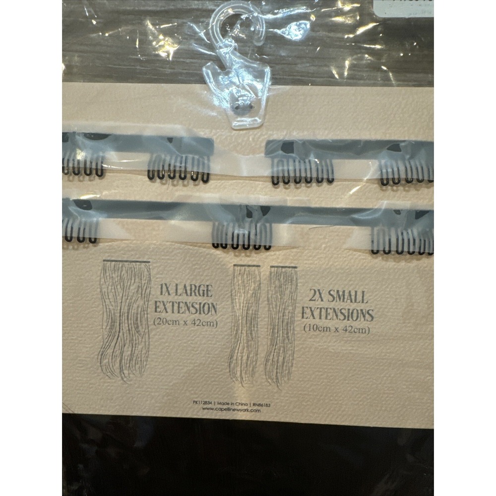 Capelli Brown 3 Piece Faux Hair Clips‎ 1 Large And 2 Small.  Wear Straight/curly - Picture 3 of 6